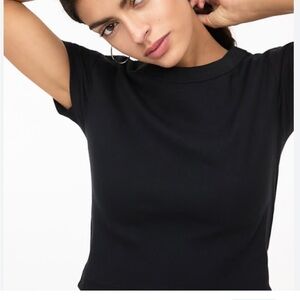 Pull&Bear black soft crop top T-shirt XS